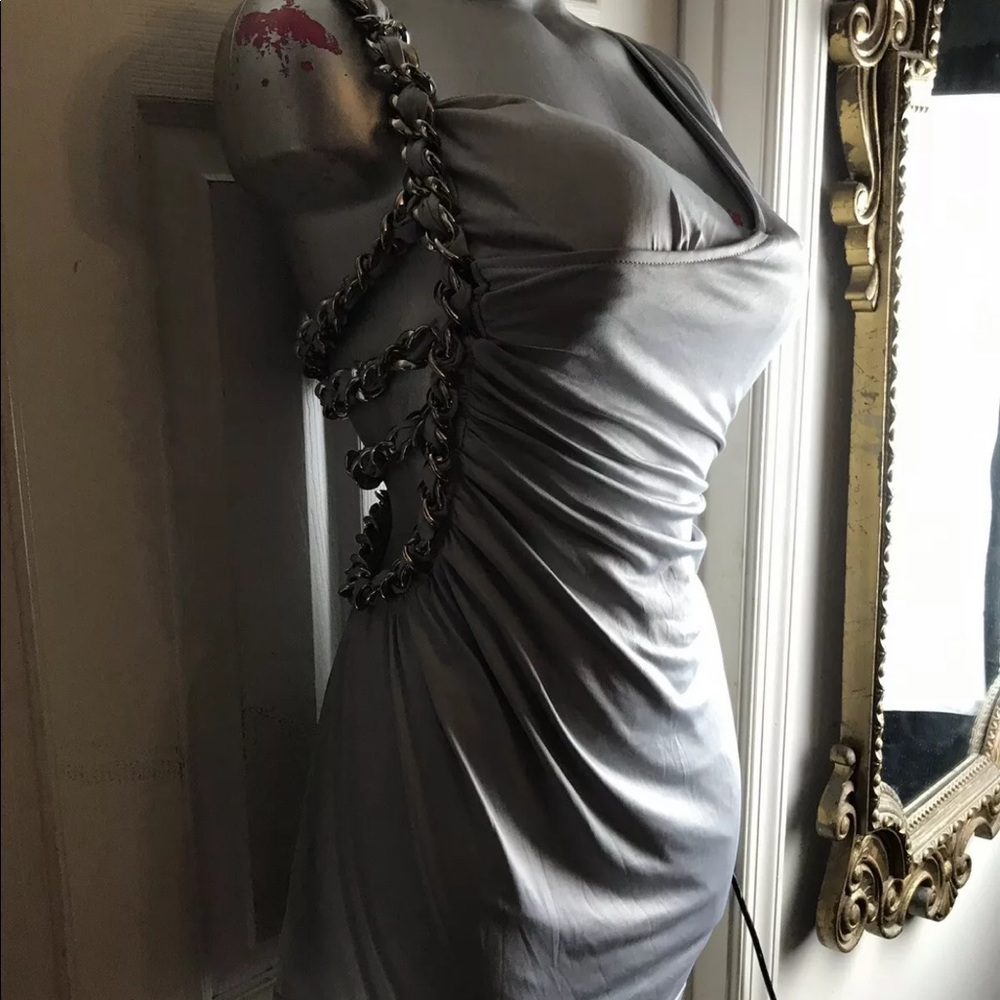 Bray Women Gray Chain Link Dress- M Shoulder Chain